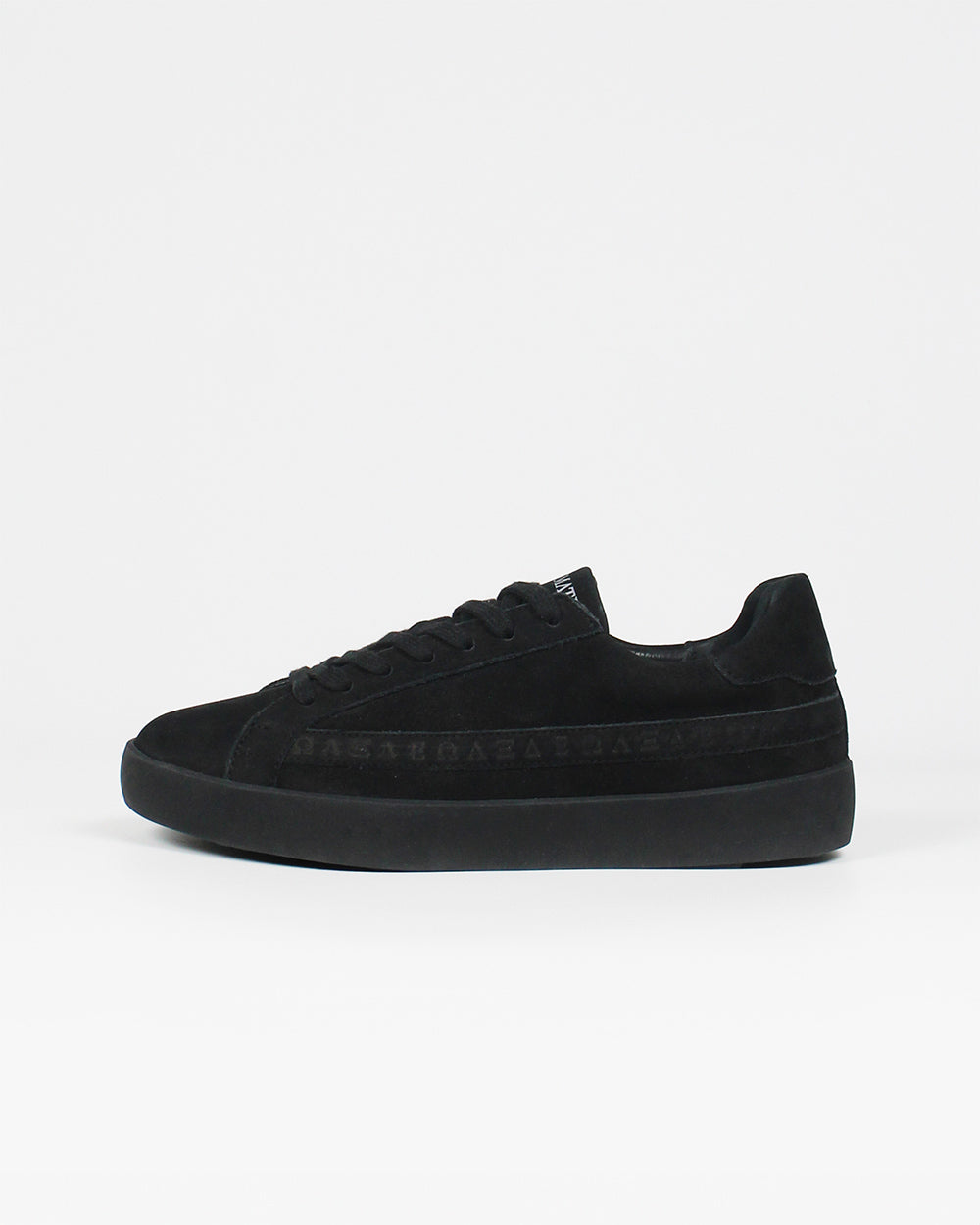 Sans Matin Olympus Men's Low Top Trainers Black Nubuck Leather