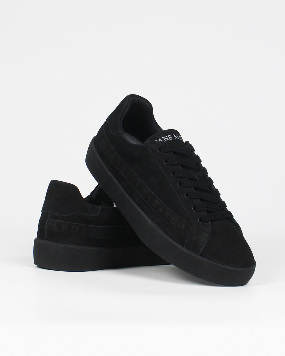 Sans Matin Olympus Women's Low Top Trainers |Black Nubuck Leather