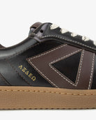 Hera Low Top Trainers - Patent Chocolate Brown Leather