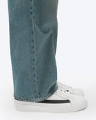 Olympus Low Top Trainers - White Leather & Black Nubuck Leather