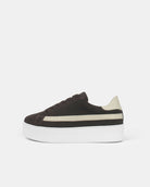 AW25 Limited Edition Gaia Platform Trainers - Chocolate Suede & Stone Pebbled Leather