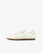 Iris Low Top Trainers - Stone Pebbled Leather