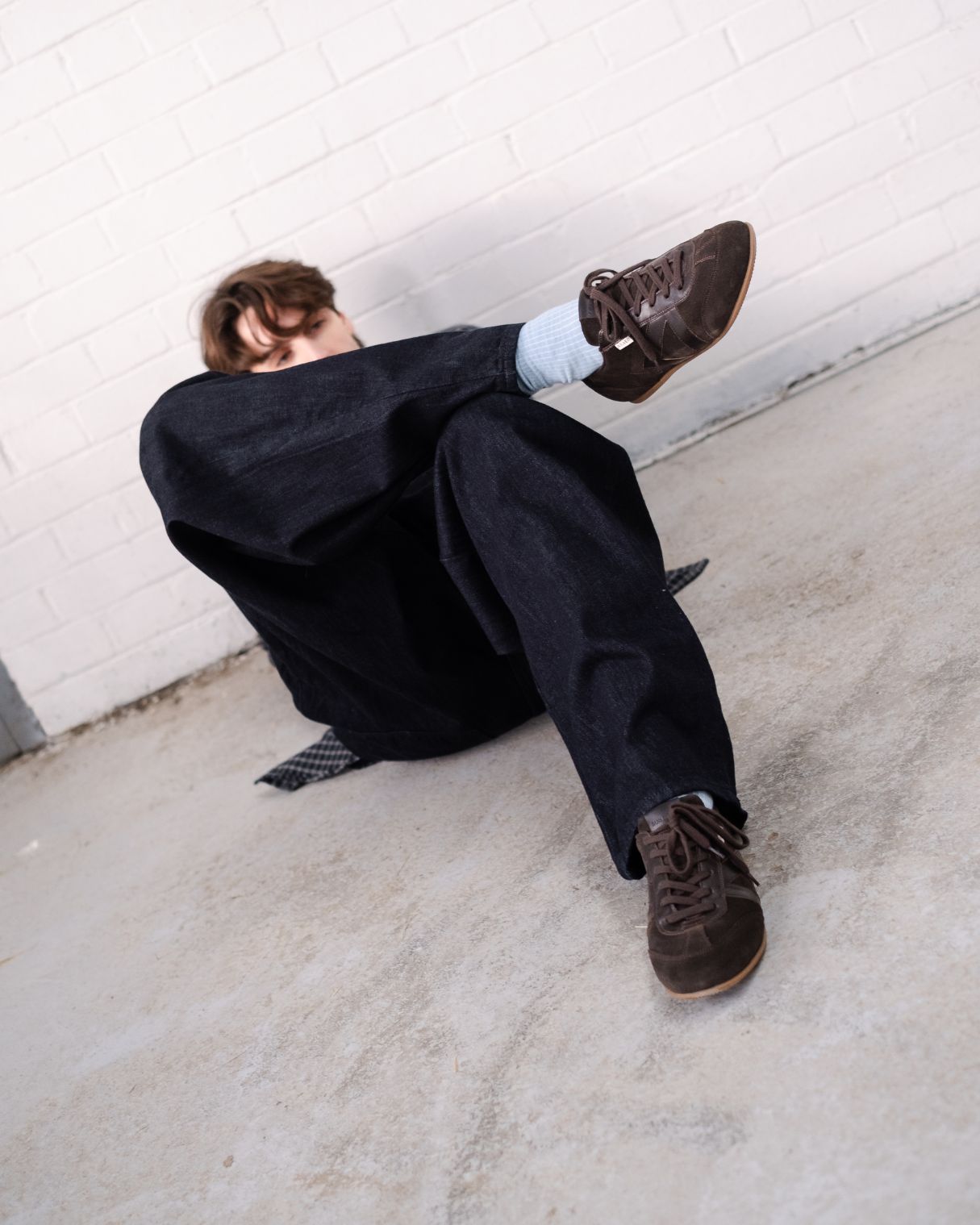 Iris Low Top Trainers - Chocolate Brown Suede & Leather