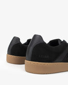 Leto Low Top Trainers - Black Leather & Nubuck Leather