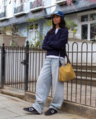 Nyx 02 Low Top Trainers - Chocolate Brown Suede & Sky Blue Nubuck Leather