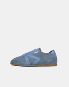 Iris Low Top Trainers - Denim Blue Suede & Leather