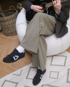 Nyx 02 Low Top Trainers - Chocolate Brown Suede & Sky Blue Nubuck Leather