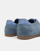 Iris Low Top Trainers - Denim Blue Suede & Leather