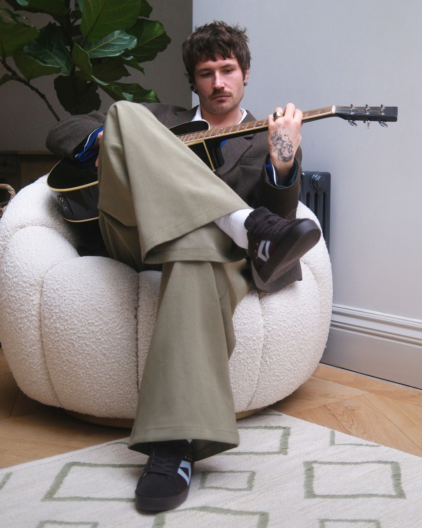 Nyx 02 Low Top Trainers - Chocolate Brown Suede & Sky Blue Nubuck Leather