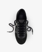 Iris Low Top Trainers - Black Suede & Leather