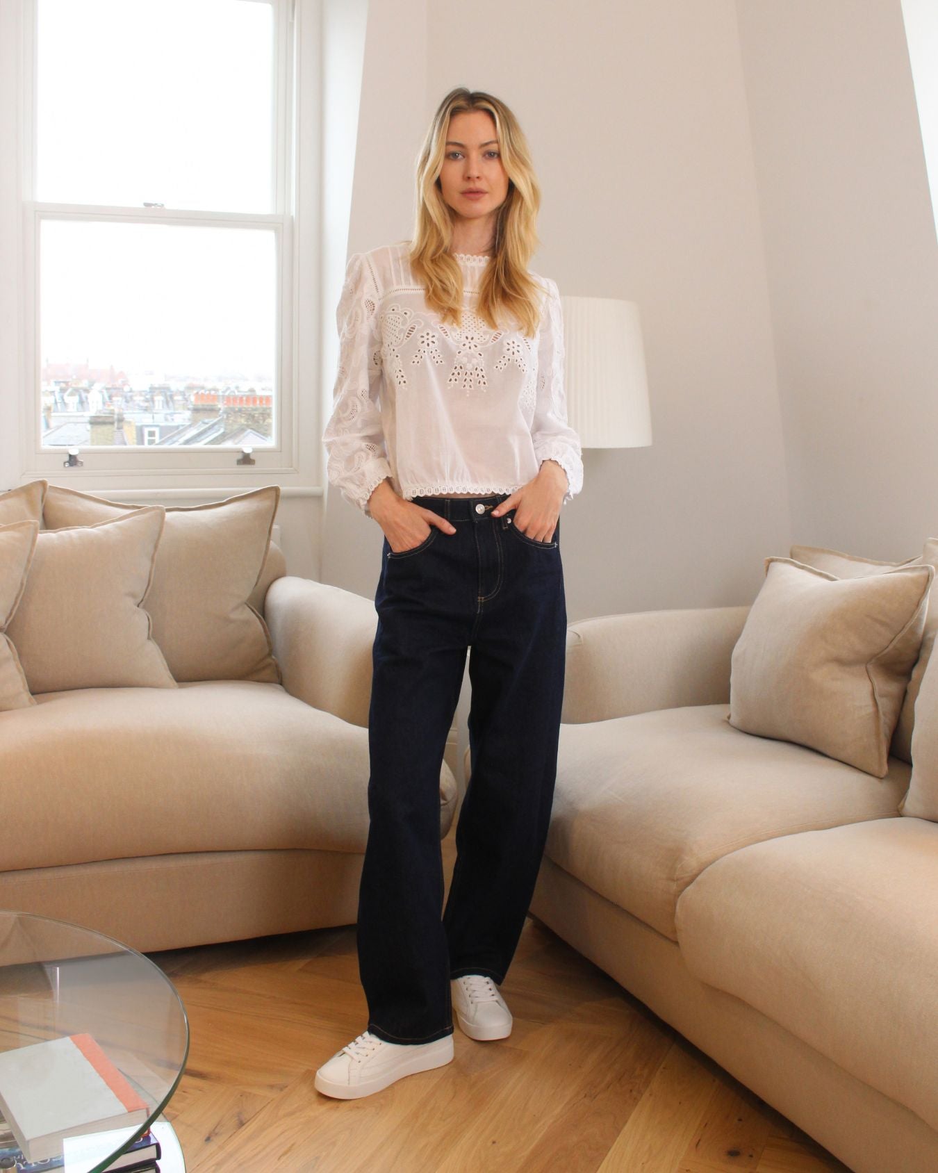 Olympus Low Top Trainers - White Leather