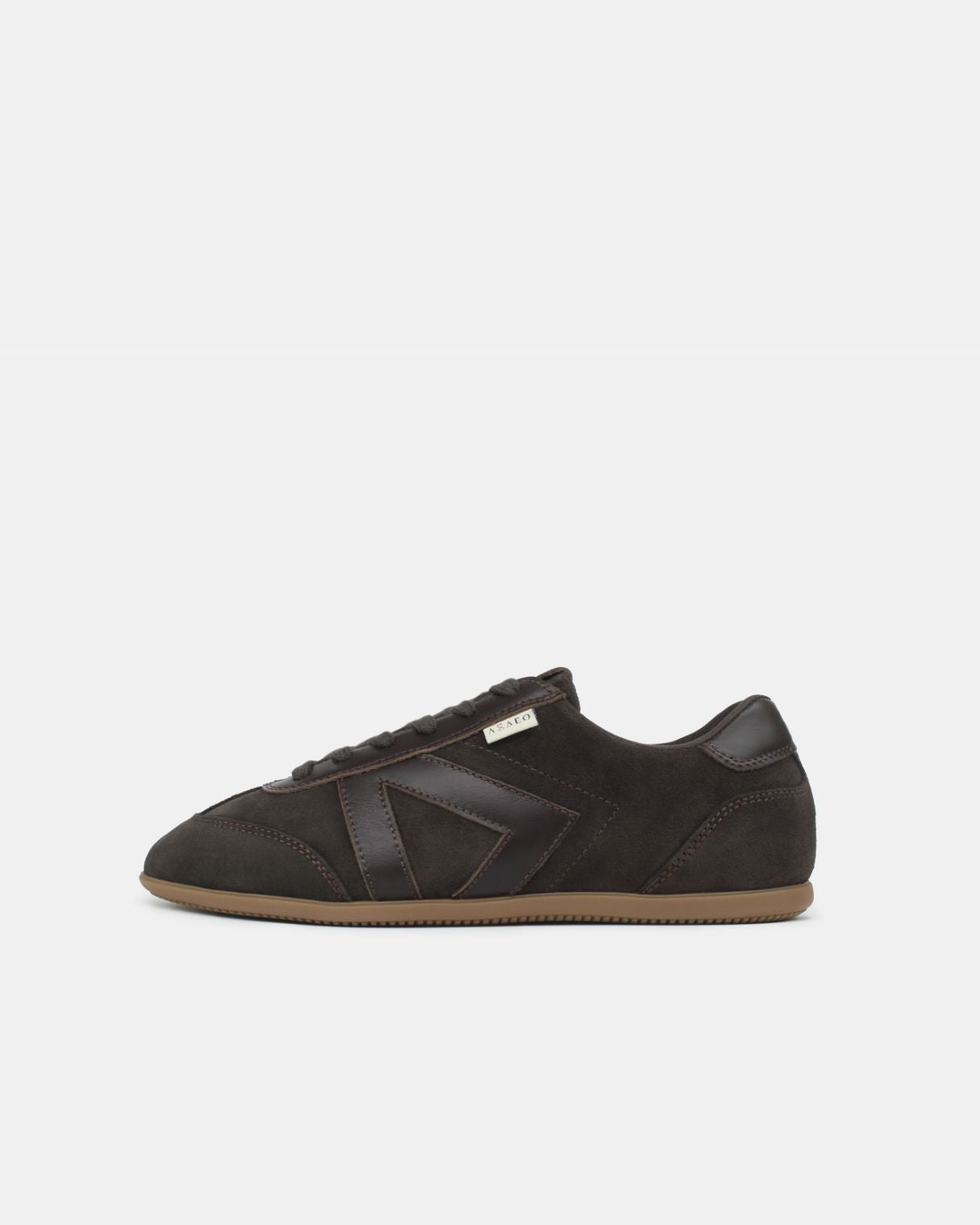 Iris Low Top Trainers Chocolate Brown Suede & Leather