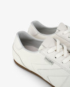 Iris Low Top Trainers - Stone Pebbled Leather