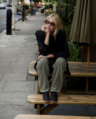 Leto Low Top Trainers - Black Leather & Nubuck Leather