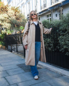 Hera Low Top Trainers - Stone Leather & Denim Blue Nubuck Leather