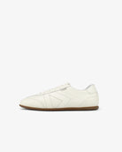 Iris Low Top Trainers - Stone Pebbled Leather