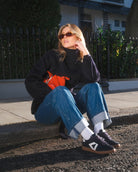 Hera Low Top Trainers - Midnight Blue Nubuck & Stone Leather