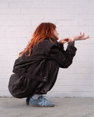 Iris Low Top Trainers - Denim Blue Suede & Leather