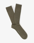 Organic Cotton Ribbed Socks - Khaki Green