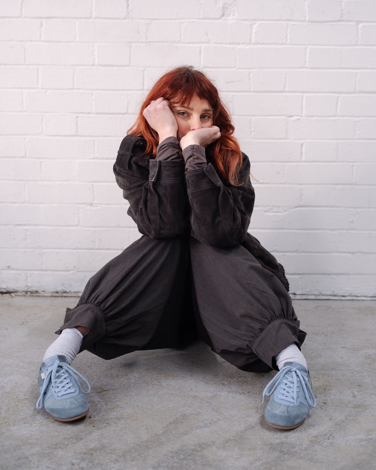 Iris Low Top Trainers - Denim Blue Suede & Leather