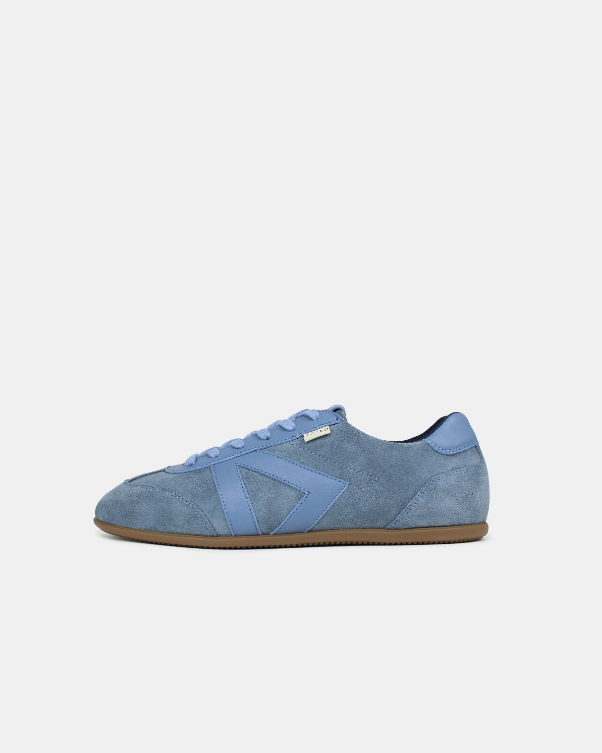 Iris Low Top Trainers Denim Blue Suede & Leather