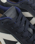 Hera Low Top Trainers - Midnight Blue Nubuck & Stone Leather