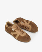 Iris Low Top Trainers - Mocha Brown Suede & Leather