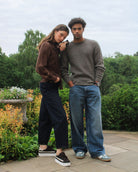 AW25 Limited Edition Gaia Platform Trainers - Chocolate Suede & Stone Pebbled Leather