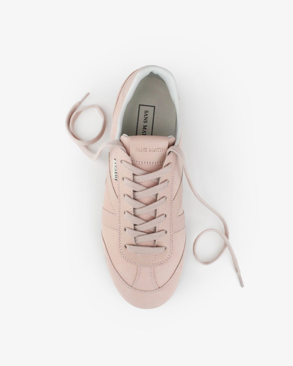 Iris Low Top Trainers - Ballet Pink Nubuck Leather