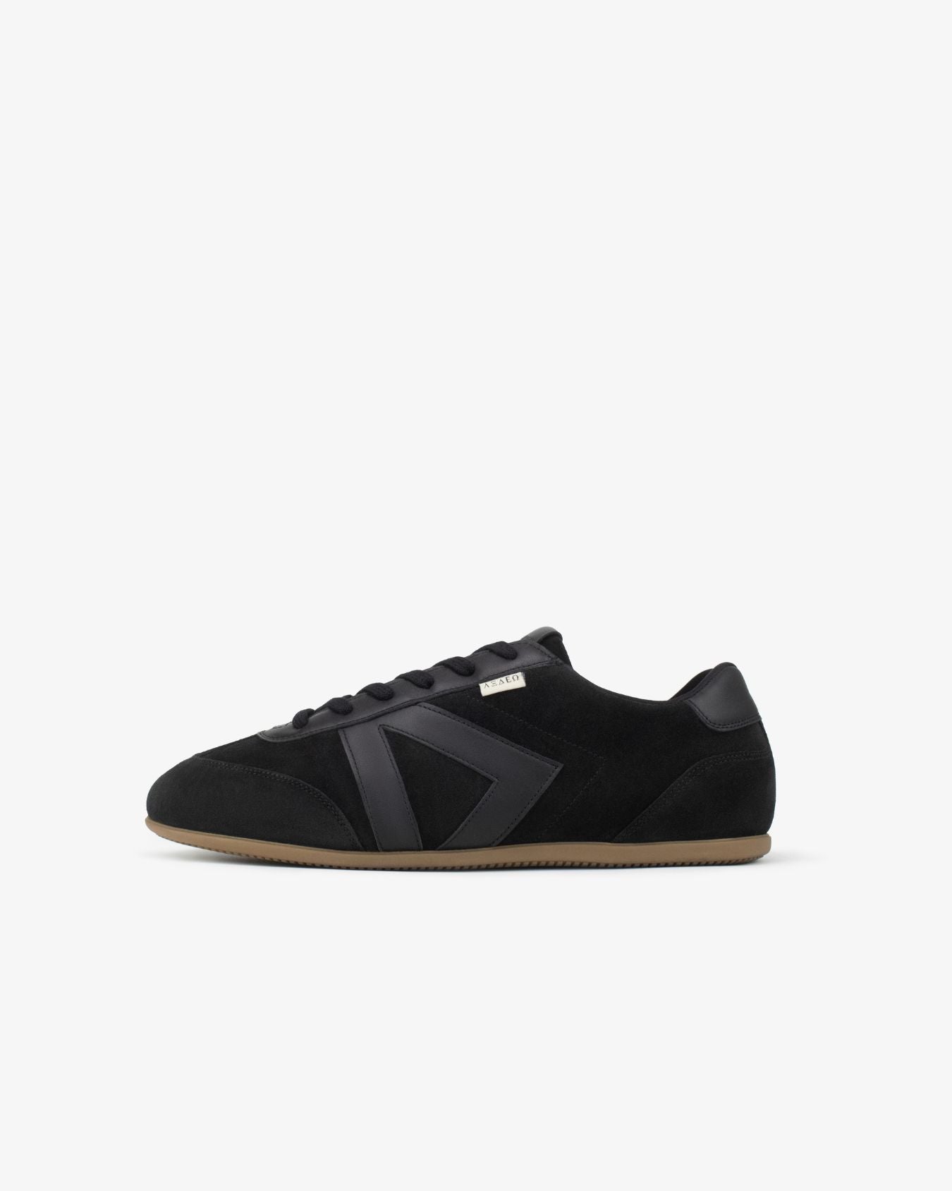 Iris Low Top Trainers - Black Suede & Leather