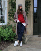 AW25 Limited Edition Gaia Platform Trainers - Stone, Red & Grey Leather