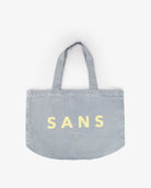 Sans Matin Tote Bag - Sky Blue Recycled Cotton & Butter Yellow Print