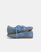 Iris Low Top Trainers - Denim Blue Suede & Leather