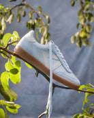 Hera Low Top Trainers - Sky Blue Leather & Taupe Nubuck Leather