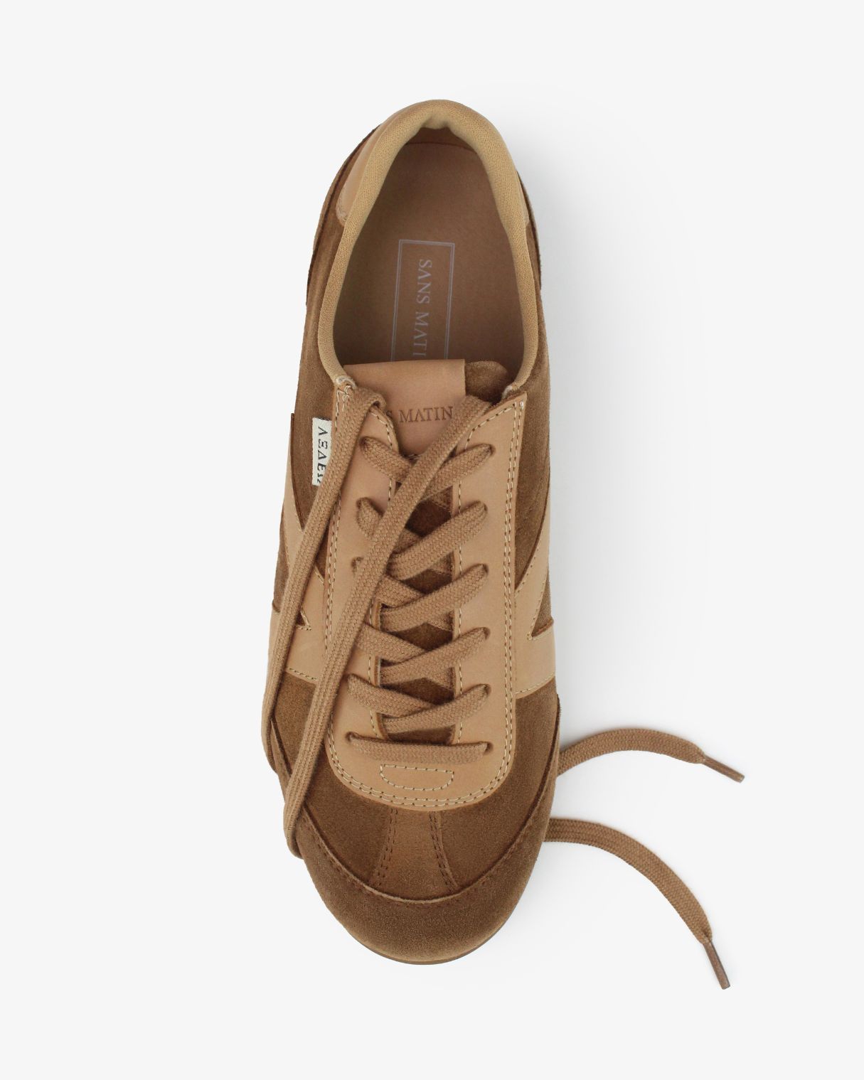 Iris Low Top Trainers - Mocha Brown Suede & Leather