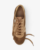 Iris Low Top Trainers - Mocha Brown Suede & Leather
