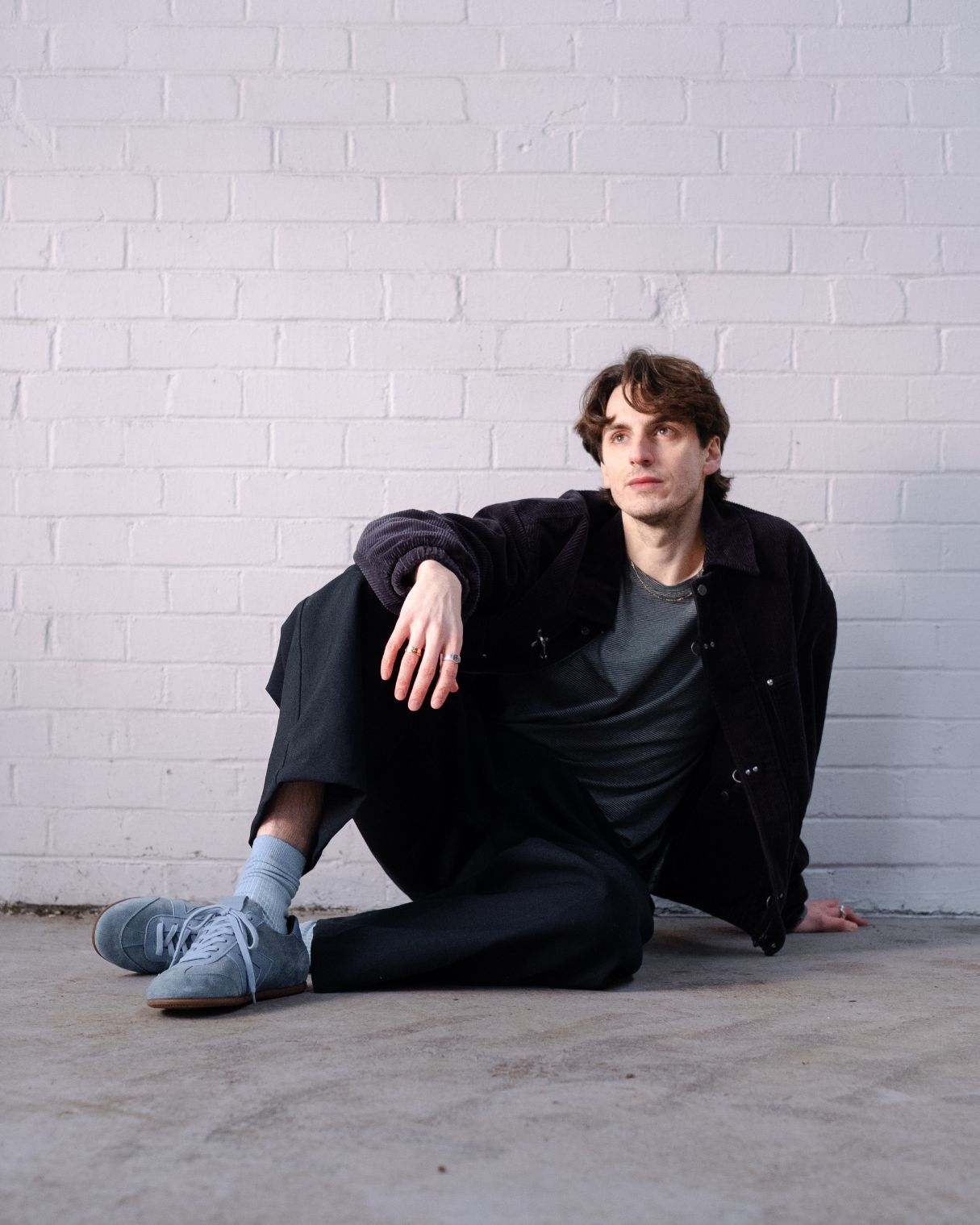 Iris Low Top Trainers - Denim Blue Suede & Leather