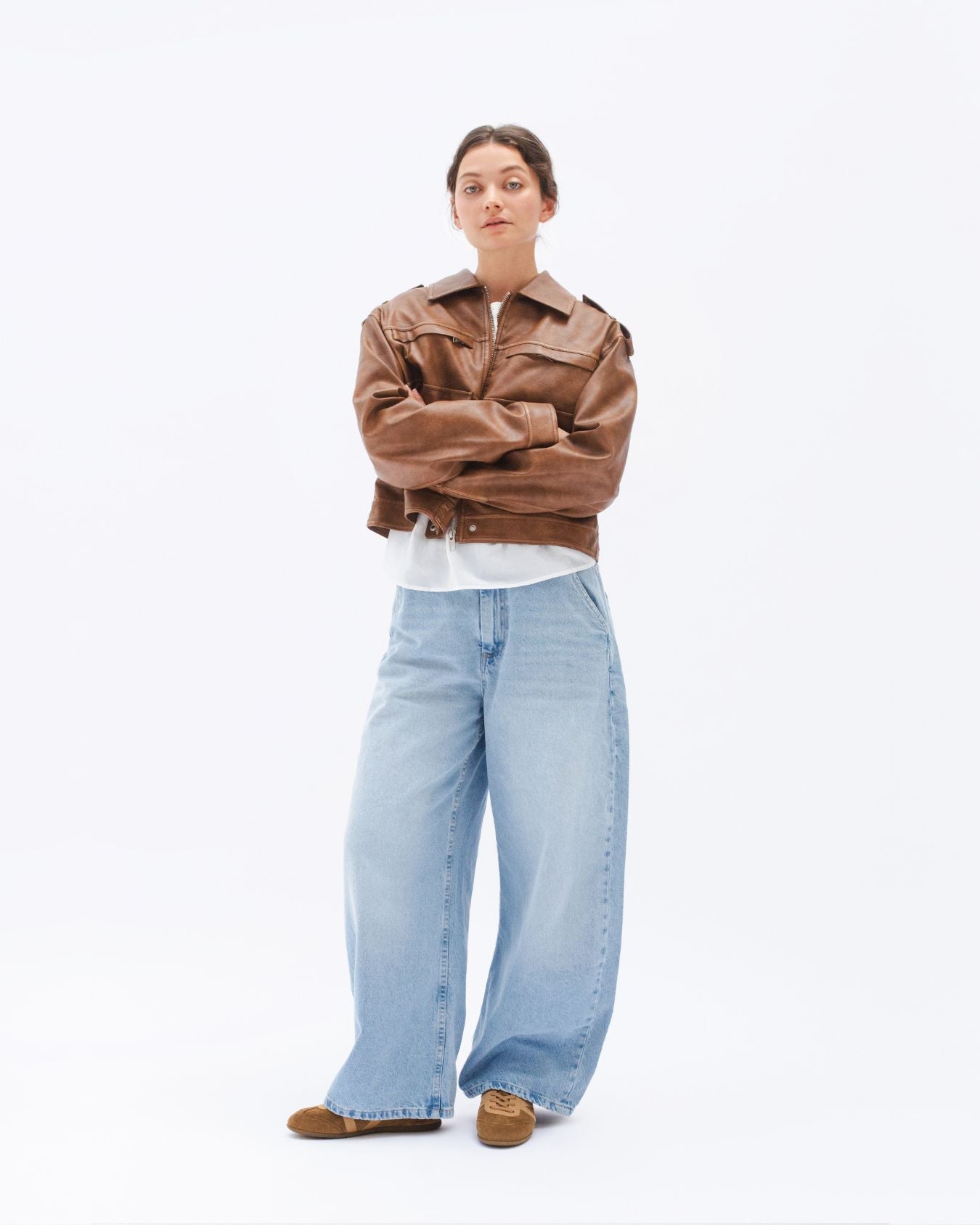 Iris Low Top Trainers - Mocha Brown Suede & Leather