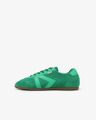 Iris Low Top Trainers - Jade Green Suede & Leather
