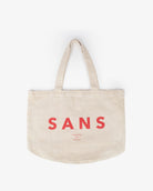 Sans Matin Tote Bag - Beige Recycled Cotton & Coral Print