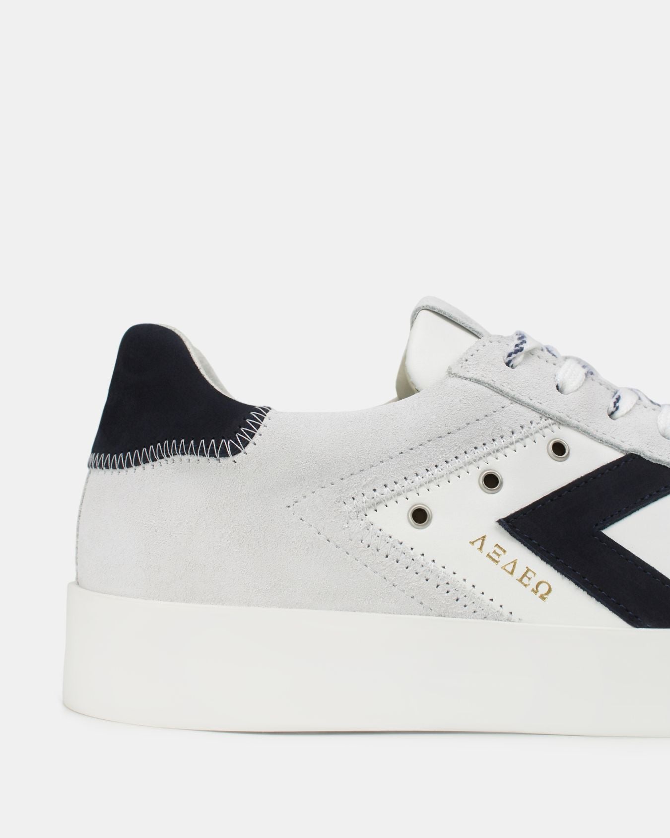 Nyx 03 Low Top Trainers - Grey Suede & Midnight Blue Nubuck Leather