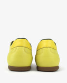 Iris Low Top Trainers - Lemon Yellow Pebbled Leather