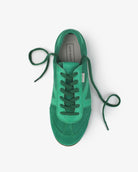 Iris Low Top Trainers - Jade Green Suede & Leather