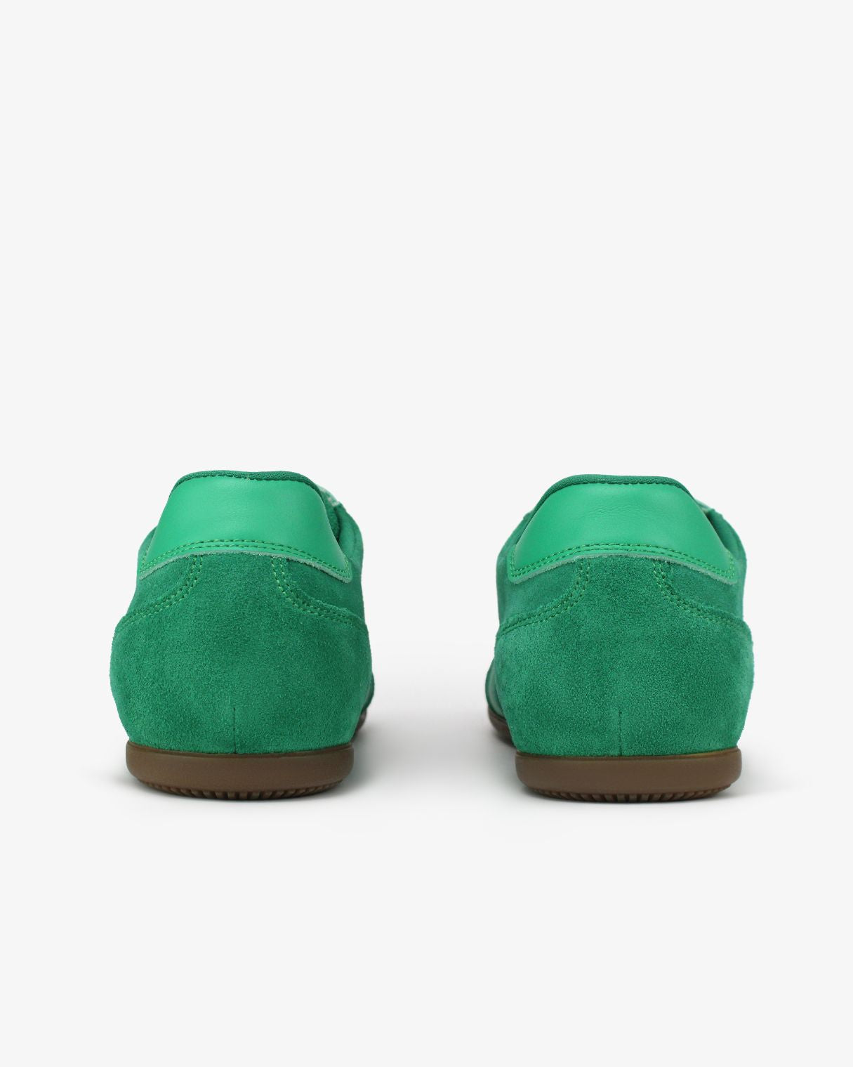 Iris Low Top Trainers - Jade Green Suede & Leather