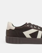AW25 Limited Edition Helios Low Top Trainers - Chocolate Corduroy & Stone Pebbled Leather