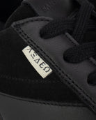 Iris Low Top Trainers - Black Suede & Leather