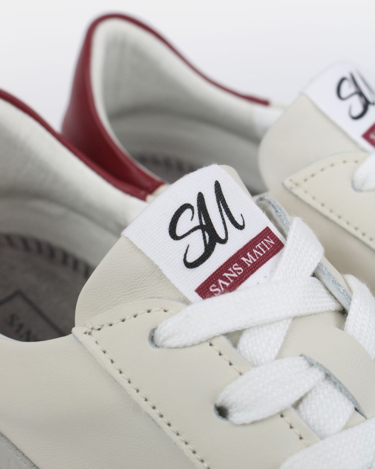 AW25 Limited Edition Gaia Platform Trainers - Stone, Red & Grey Leather