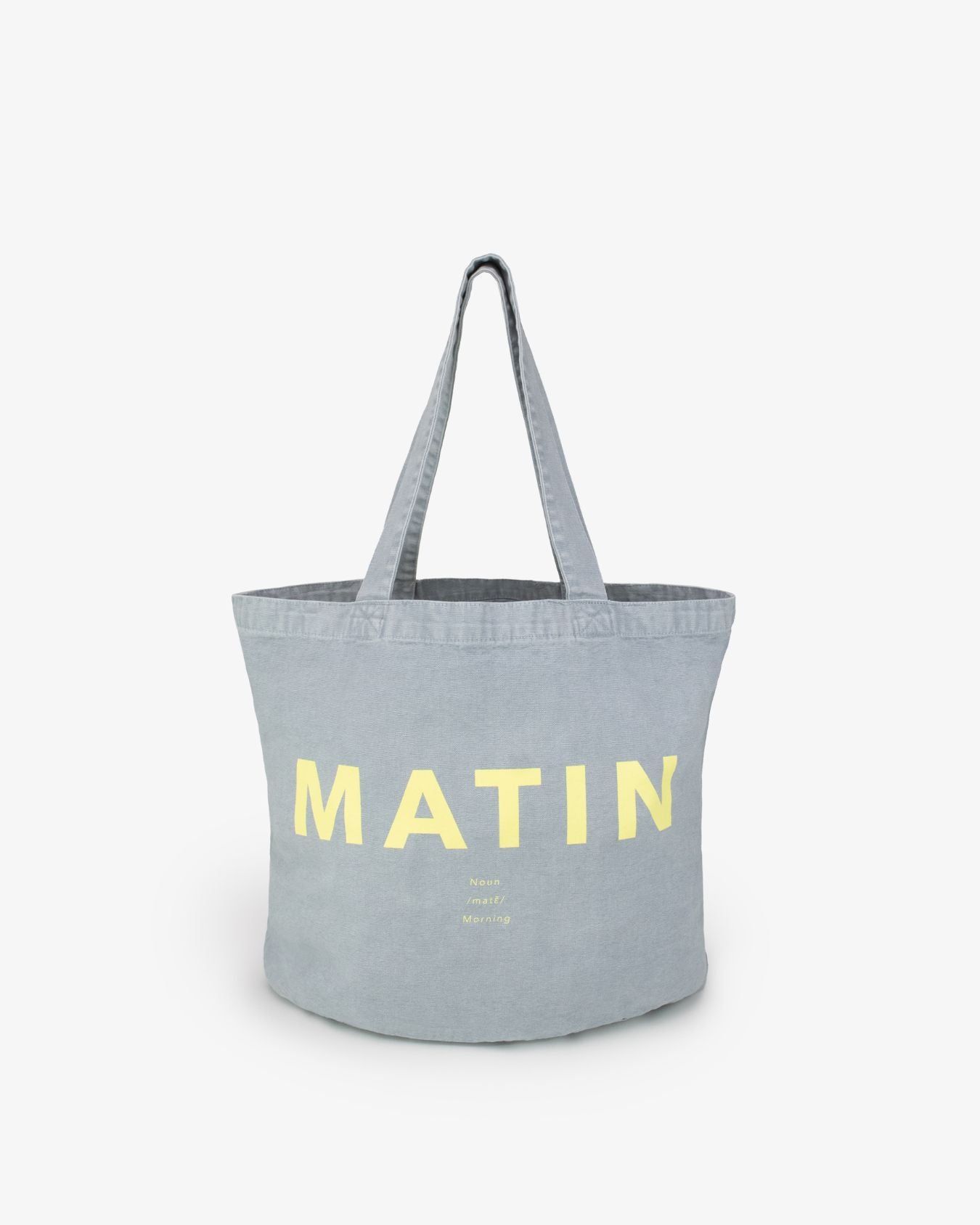 Sans Matin Tote Bag - Sky Blue Recycled Cotton & Butter Yellow Print
