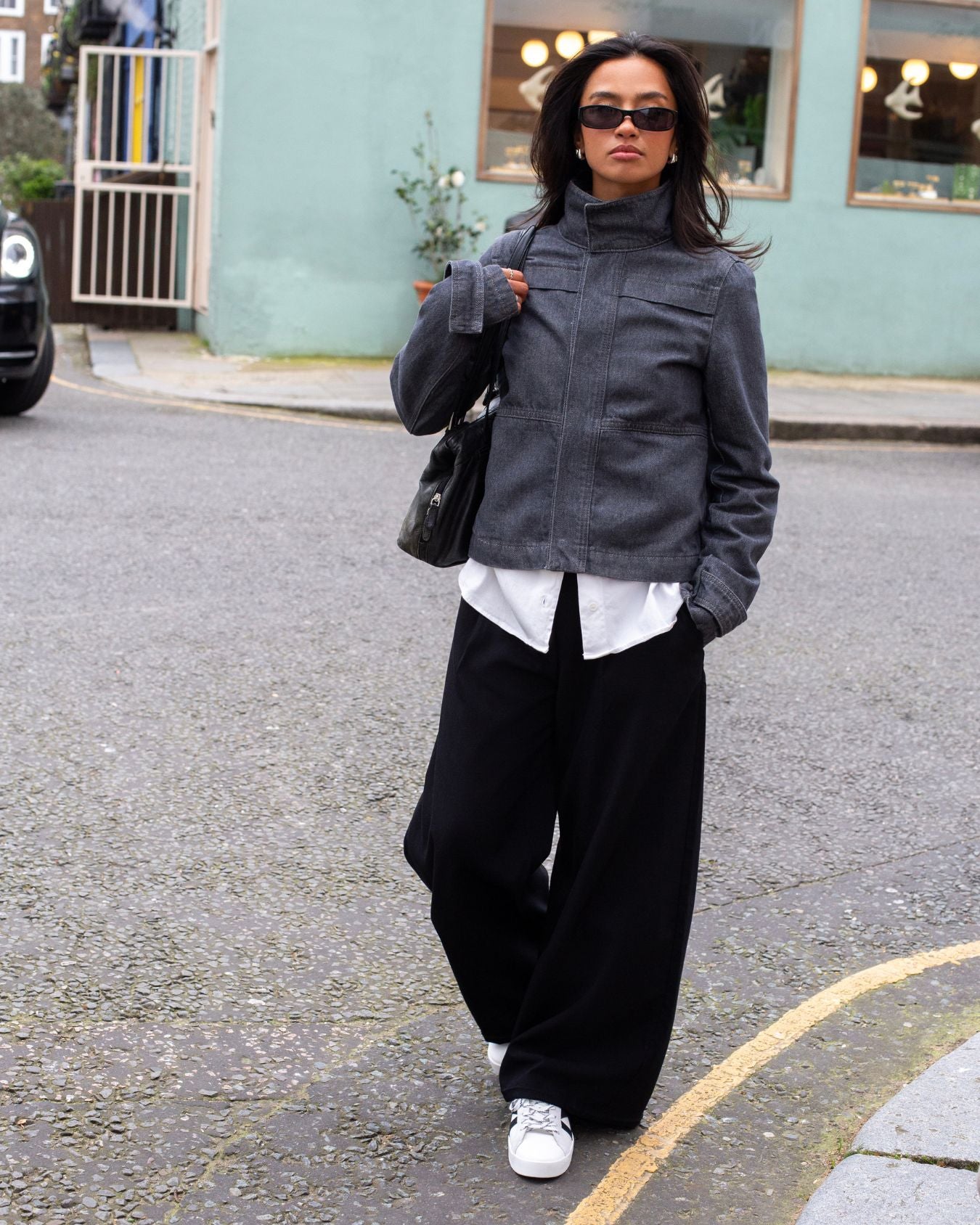 Nyx 03 Low Top Trainers - Grey Suede & Midnight Blue Nubuck Leather