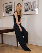 Olympus Low Top Trainers - Black Nubuck Leather